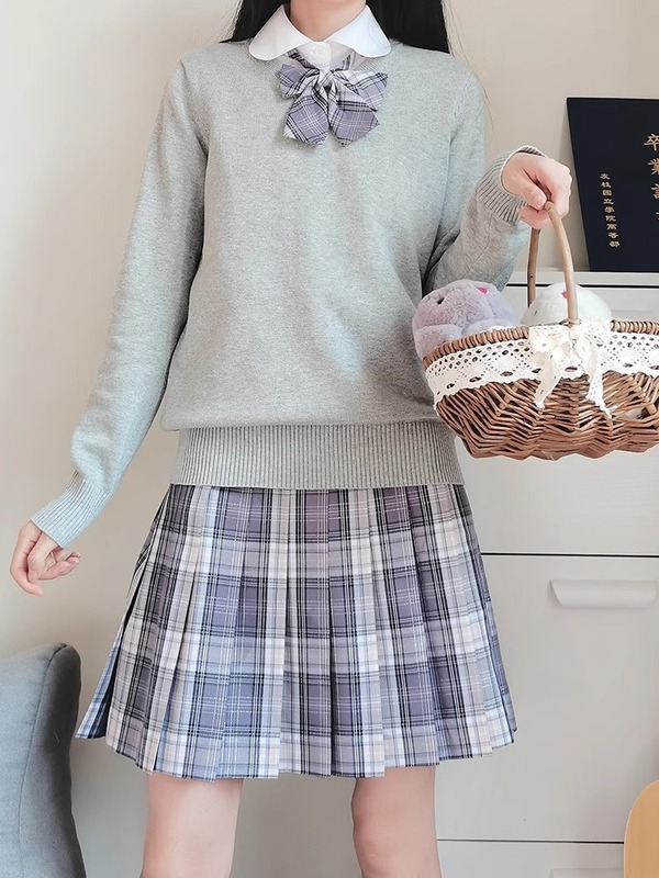 カレッジスタイル長袖セーターVネックプルオーバー和風JKDK制服男女学生服ゆったり万能|undefined