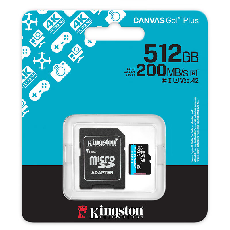 Kingston SDCG3 TF 64G 128G 256G U3 4K UAV deportes Cámara tarjeta de memoria lectura 170m