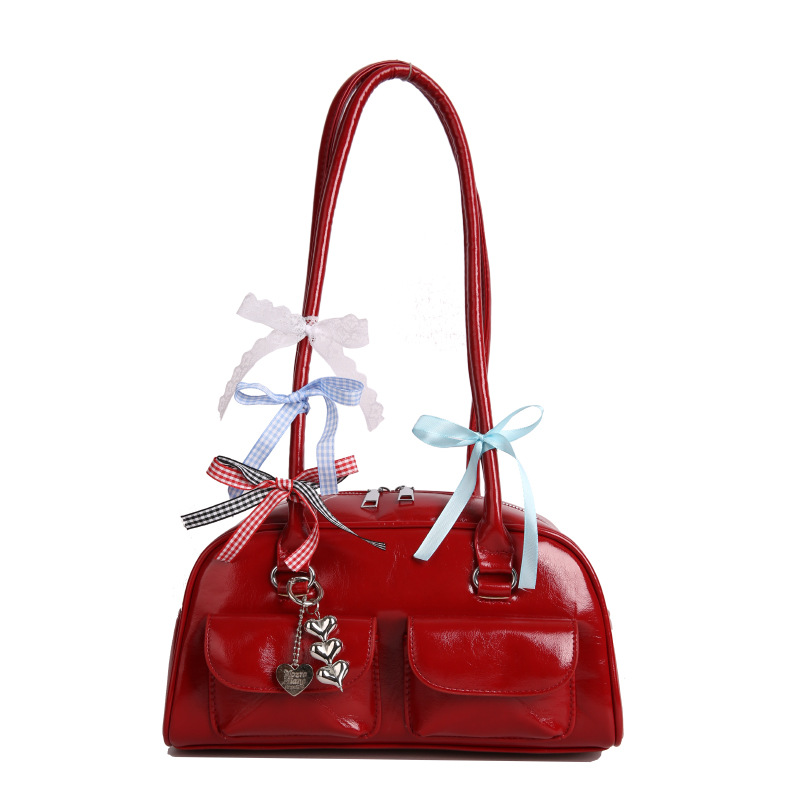 Bolsa de bolos transfronterizas, blogger coreano, nicho universal, bolso de Boston, bolso de hombro axilar de alta calidad