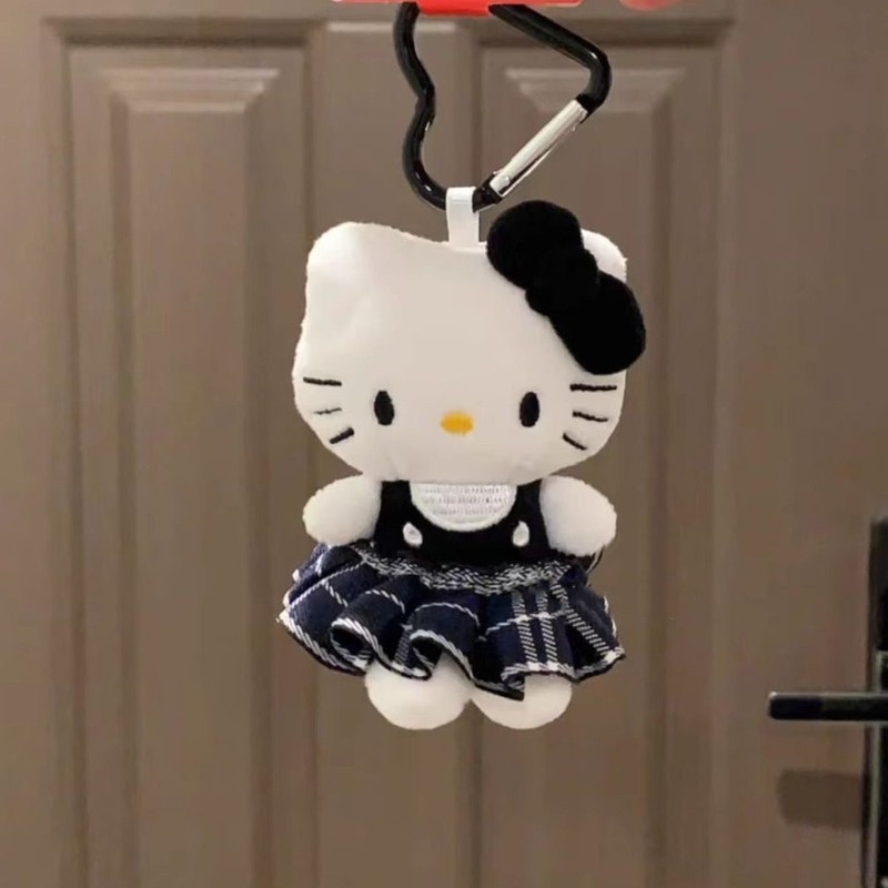 草帽ktkitty挂件背包可爱毛绒公仔钥匙扣挂饰包包玩偶礼物|undefined