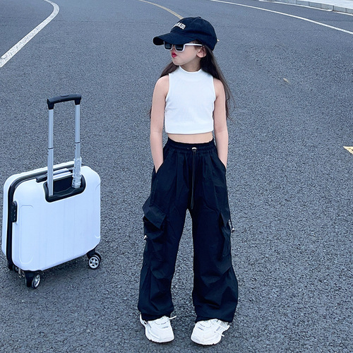 Men and Women's  New Workwear Pants High-Grade Straight Leg Casual Street Dance Sport Versatile Loose Tight Waist Long Pants