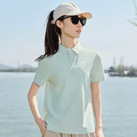Рубашка POLO с короткими рукавами ледяной шелк быстротушение рубашка поло рекламная рубашка для мужчин высокого уровня бизнес-лацканы
