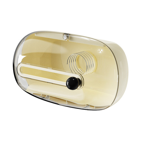 Wall-mounted tissue box, facial tissue storage box for bathroom and toilet, transparent upside-down tissue dispenser, no drilling required