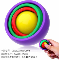 2024 抗不安減圧感覚おもちゃ指先半球フィジェットジャイロ無限フリップジャイロ
