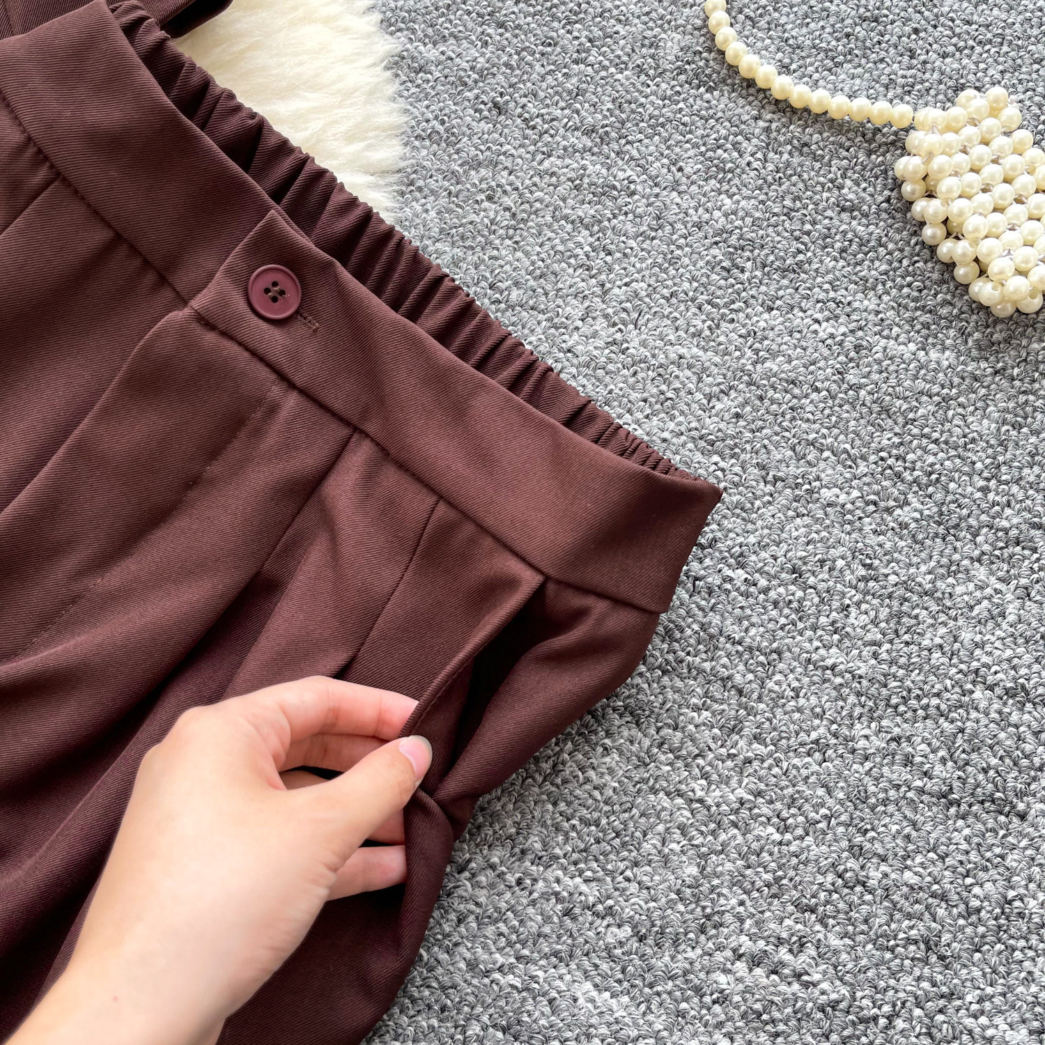 Korean Style Women's Cami Top And High-Waisted Wide Leg Pants Set - Summer Drawstring Waist Two Piece Outfit_ecoleips.com