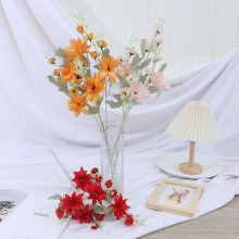 五叉大丽花婚庆仿真花大丽菊酒店场景布置婚礼装饰花排插花假花