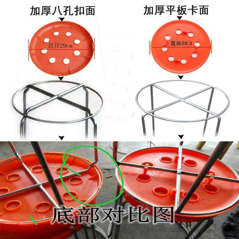 Round stool noodle surface steel stool surface plastic stool surface eight -hole buckle rugs of carpet stool surface accessories sitting