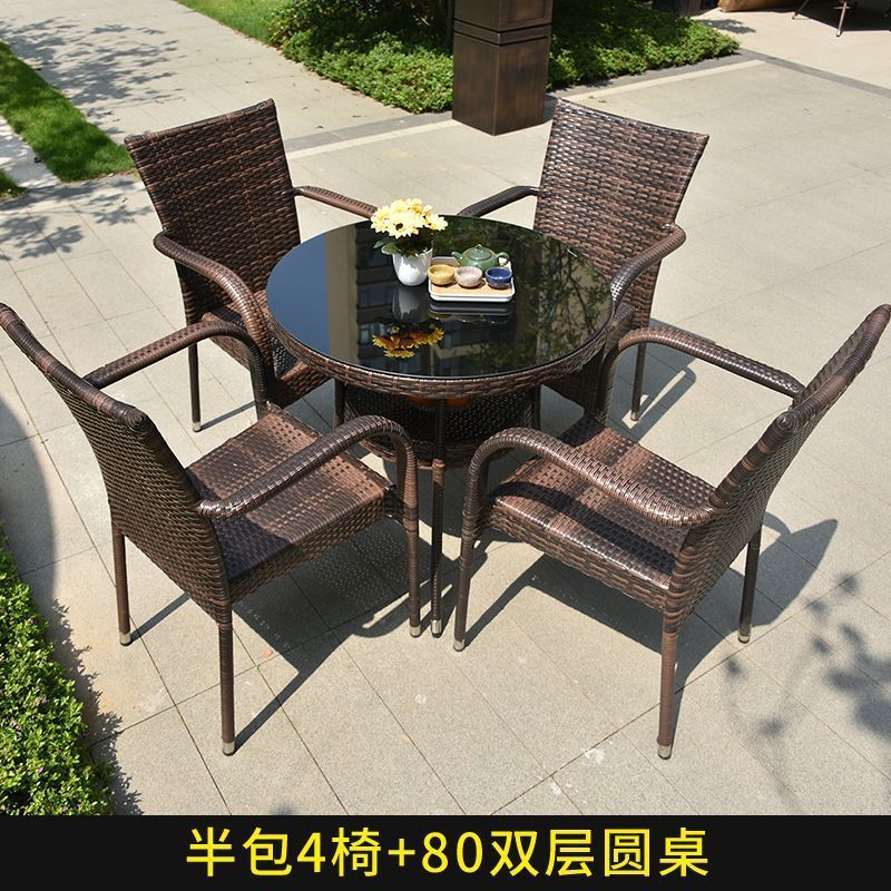 새롭게 업그레이드된 하프백 의자 4+80 복층조립 원형테이블(쿠션포함)