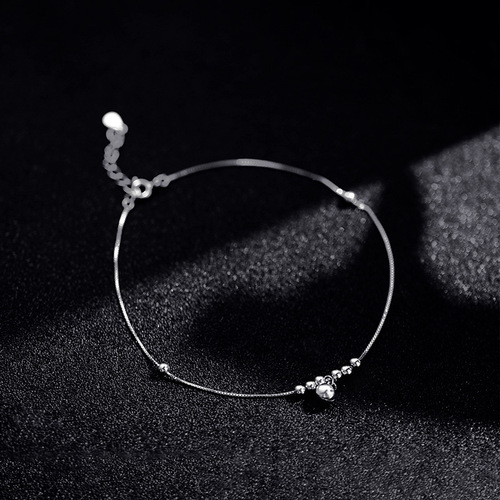 Round Bead Bell Ankle Chain for Women  New Simple and Elegant Style Ins Unique Design Ankle Accessory Fashion Korean Version