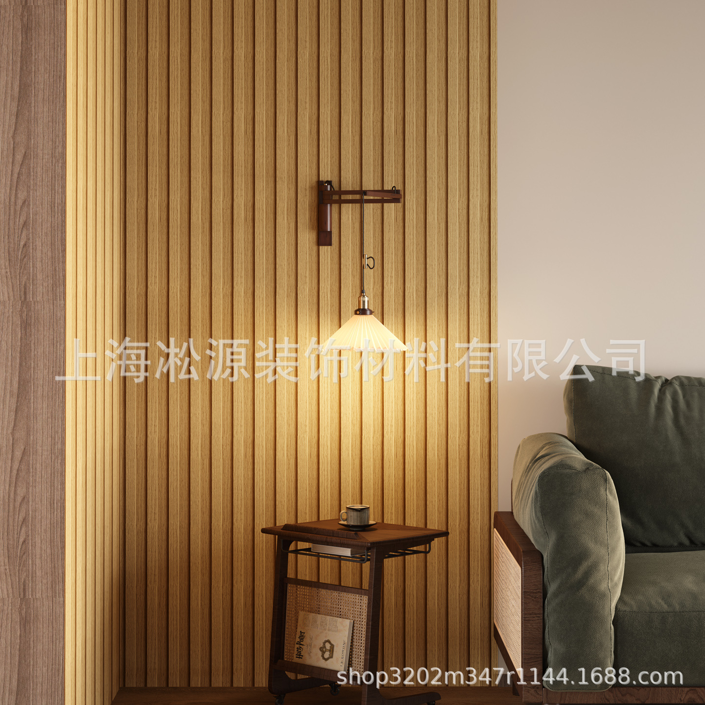 Diseño de pared de comercio exterior transfronterizo autoadhesivo imitación de madera de rejilla antihumedad dormitorio sala de estar pared de fondo pegatinas autoadhesivas