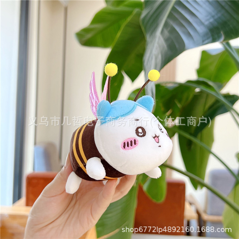 日版自嘲熊chiikawawa吉伊卡わぁ公仔小足ウサチ小八ストラップかわいいぬいぐるみ|undefined