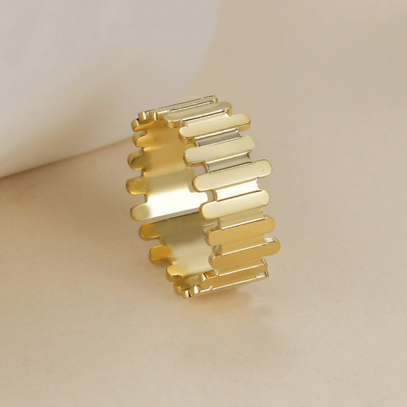 Fashion Geometric Stainless Steel Open Ring Plating Stainless Steel Rings