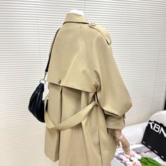 小个子卡其色风衣外套女2025年春秋新款设计感超好看宽松休闲上衣