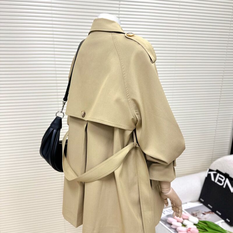 小个子卡其色风衣外套女2025年春秋新款设计感超好看宽松休闲上衣|undefined