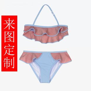 Children Girls Little Red Book Split Bronzing Swimsuit Swimming Lesson Sunscreen UV Swimming Cap Bikini Swimsuit Entity Factory
