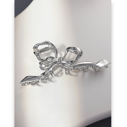 Original design bow hair clip wholesale new European and American cross-border high-end shark clip niche cool hair accessory