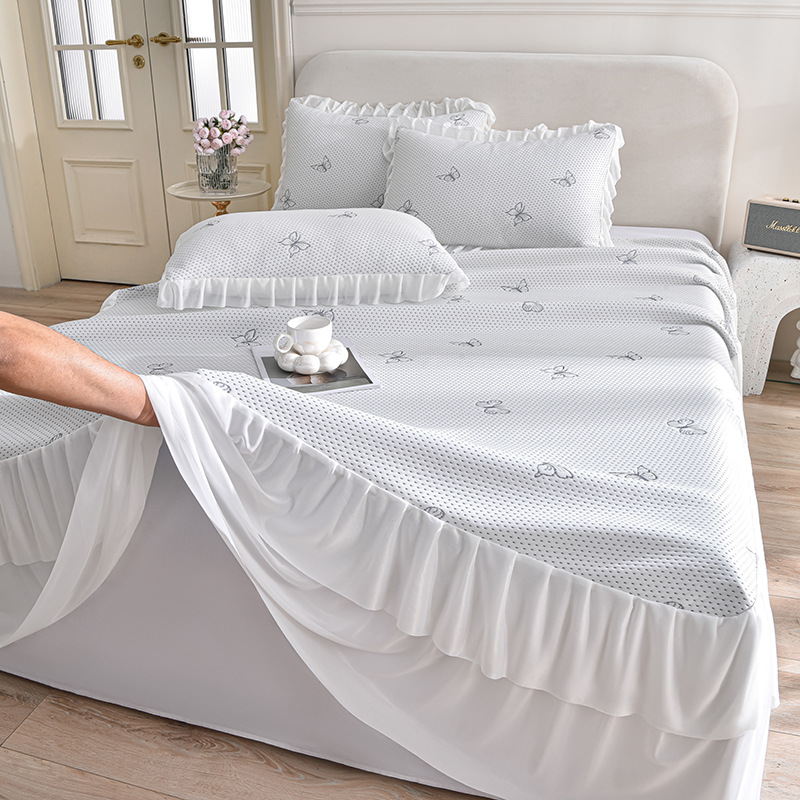 버터플라이 그레이 베드 스커트 스타일 [A급 - 상쾌하고 시원하며 숙면]