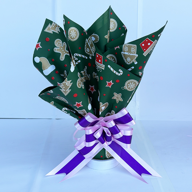 Navidad impermeable fruta regalo ramo floral papel de embalaje de Nochebuena regalos serie de regalos materiales DIY image 7