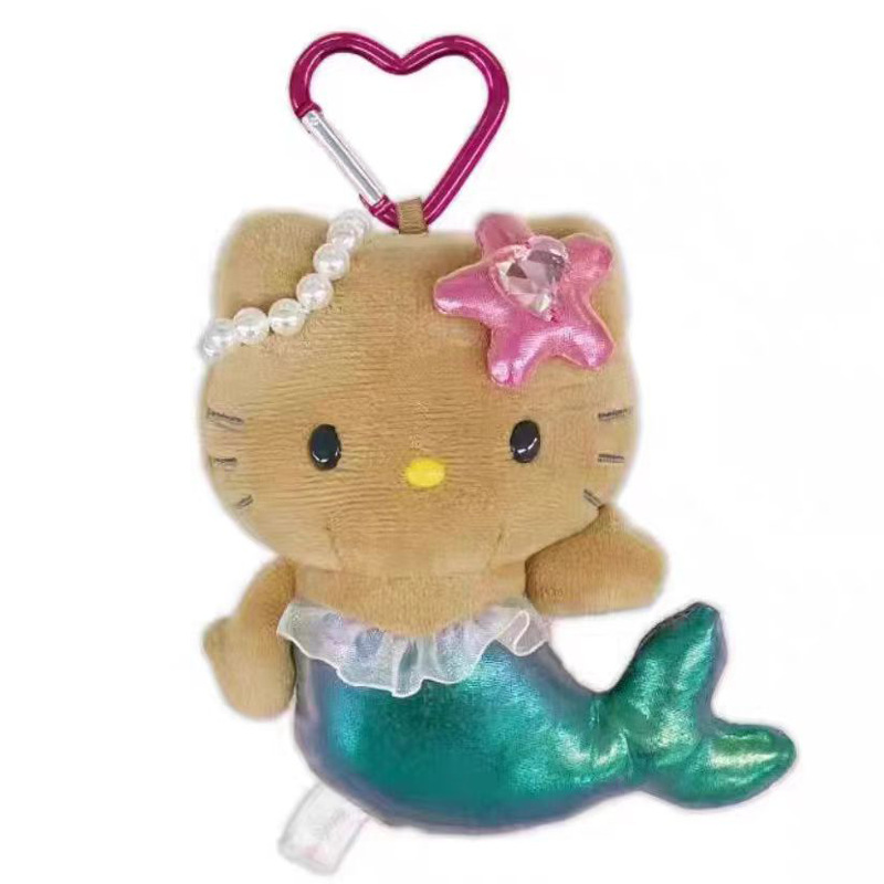 日本の新しいサンリオユニコーンマーメイドファンタジーシリーズぬいぐるみキーホルダー伸縮バックルペンダント|undefined