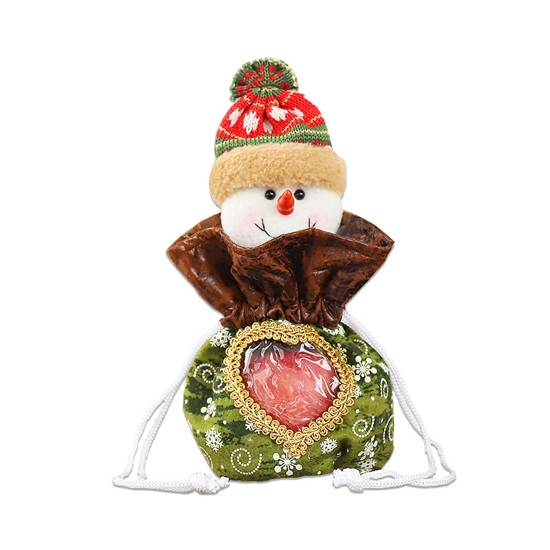 Transfronterizo nueva decoración navideña de dibujos animados transparente Apple bolsa de dulces bolsa de regalo bolsa de Navidad