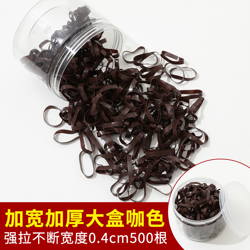 Banda de goma desechable negra corbata de pelo de mujer pequeña cubierta de cuero de alta elasticidad duradera no lastimar cuerda de pelo corbata de pelo banda de pelo verano