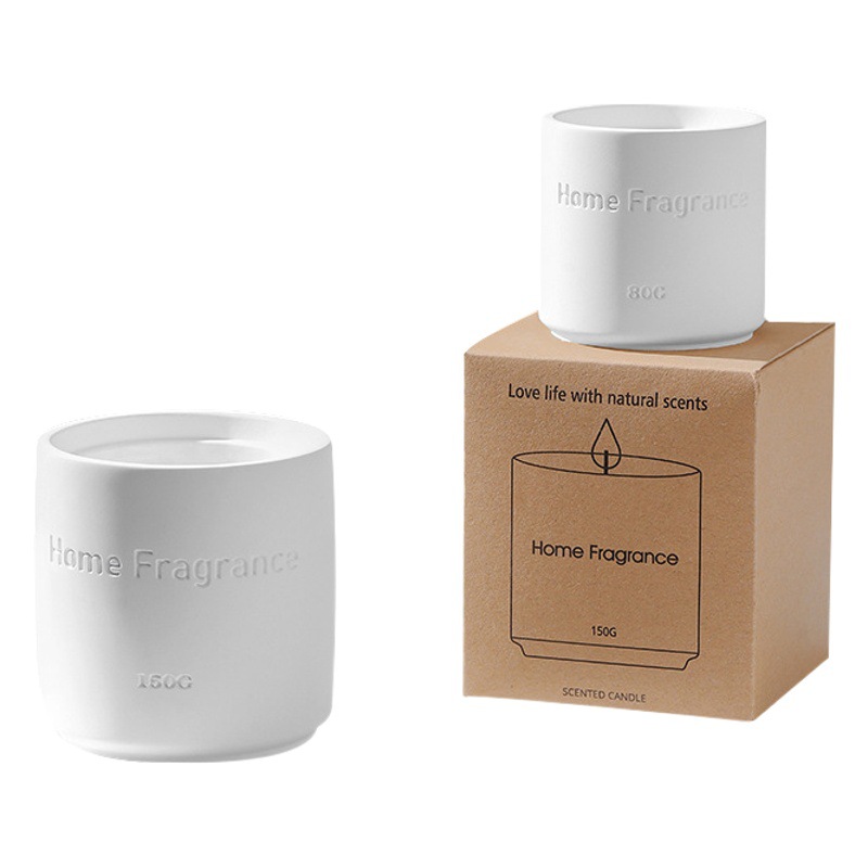Velas de aromaterapia Atmósfera Adornos de decoración de interiores Recuerdos Aromaterapia Cera de soja Velas Taza Fragancia Yeso Fragancia Caja de regalo