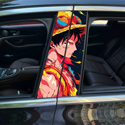 Body sticker: decorative sticker car window B pillar - luffy-2-main-and-co-pilot-1-pair