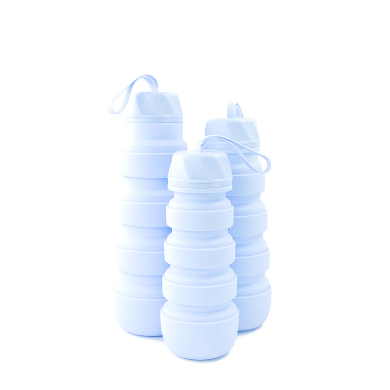 厂家批发可折叠硅胶伸缩水杯户外登山旅行便携式运动水壶礼品水瓶