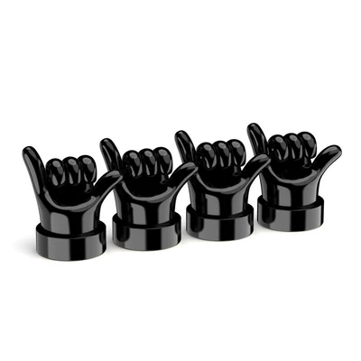 Valve Caps for Cars, Electric | valve - black-666-gesture-4-pack-valve-cap