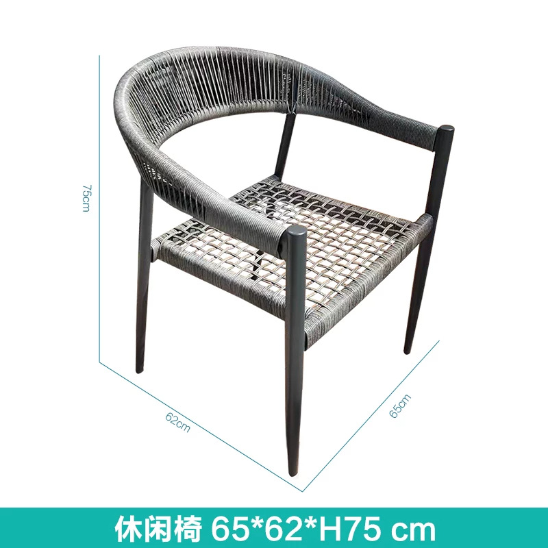 Mesa y silla al aire libre patio villa ocio balcón al aire libre silla de caña red impermeable protección solar jardín combinación de mesa y silla al aire libre