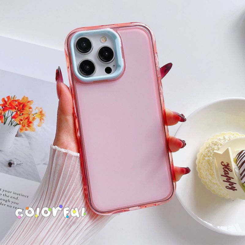 2-in-1アクリル大穴付き、16pro、Apple 13、15、14、17対応、ゼリー状ウェーブカラーのミラー仕上げスマホケース|undefined