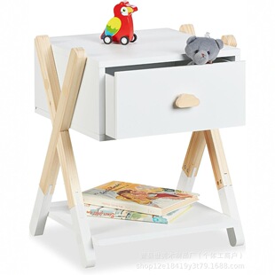 Bedside Table Modern Simple Home Bedroom Storage Cabinet Small Storage Rack 2025 New Cream Style Rental House
