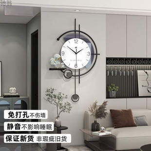 New Modern Light Luxury Restaurant Decorative Painting Clock High-End Atmospheric Hanging Painting Sofa Entrance Living Room Background Wall Mural