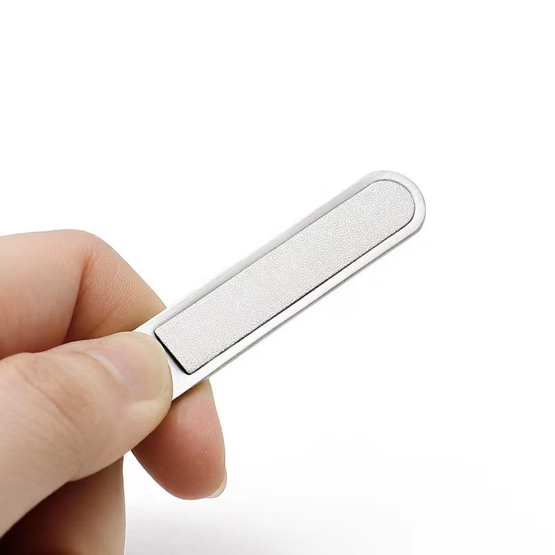 不鏽鋼指甲銼打磨條美甲工具配件灰指甲修甲砂條銼刀家用圓頭挫條
