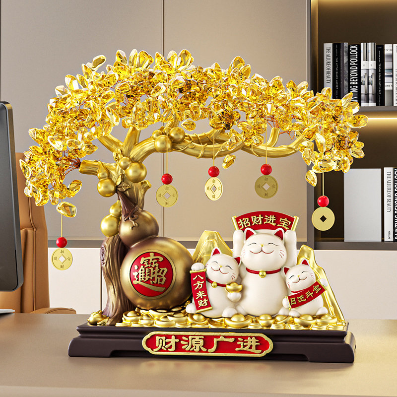 发财树葫芦招财猫摆件开业礼物前台银台客厅装饰搬家乔迁布置|undefined