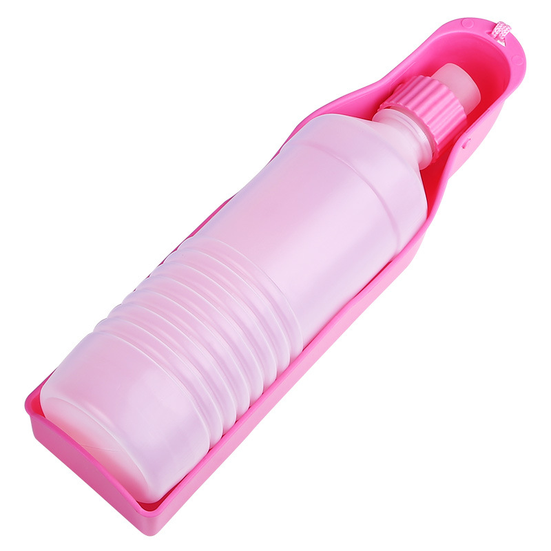 Mascota de viaje alimentador de agua 500ml mascota al aire libre suministros perro portátil hervidor mascota salida dispensador de agua