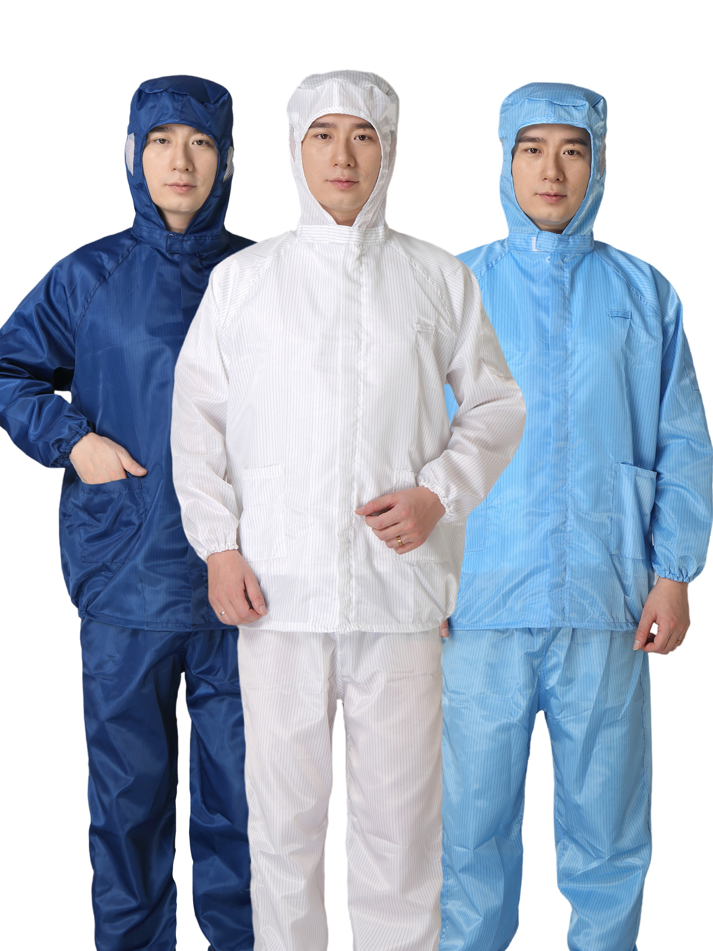 Ropa de trabajo a prueba de polvo protector separado hombre sin polvo electrostático chaqueta antipolvo todo el cuerpo pintura limpia electrostática image 2