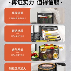 Light luxury floor-standing multi-layer cosmetics storage rack, dressing table under-table rotating storage rack, perfume and skin care product organizing rack