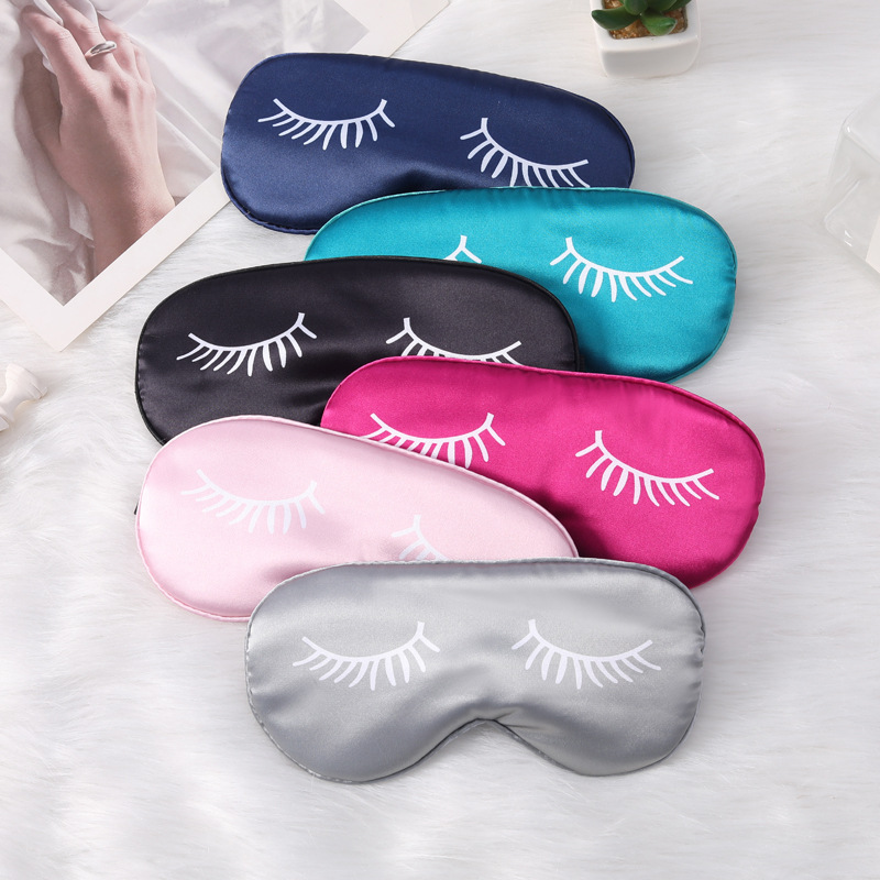 Silk breathable comfortable sleep mask for eyelashes for traveling