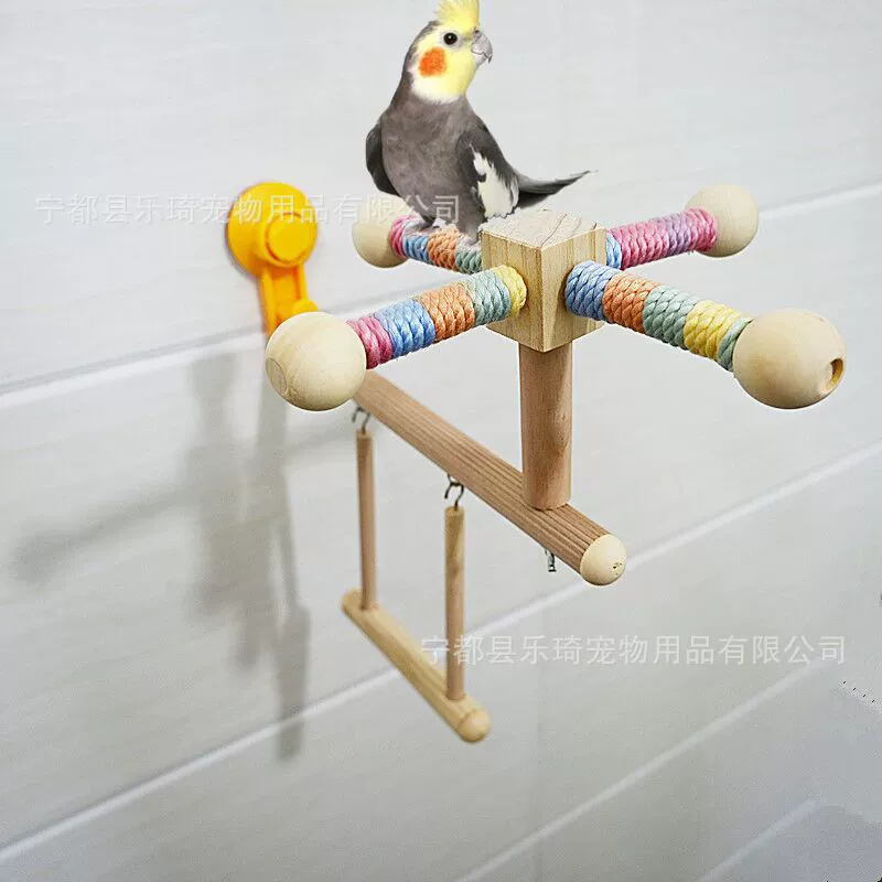 Трансграничная игрушка-птица-попугай подвешенная с подшипником поворотная стойка станции градиентная смена цвета