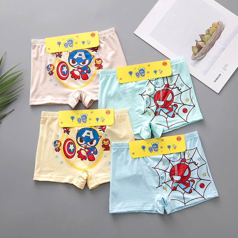 6 Pieces] Boys' Underwear, Kidsren's Boxer Soft Modal Four-Season Boxer Shorts, Boys' Underwear