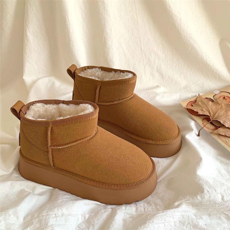 Cross-Border Foreign Trade Snow Boots, Frost-Resistant Platform Thick-Soled 2026 Winter New Style Warm Furry Snow Boots