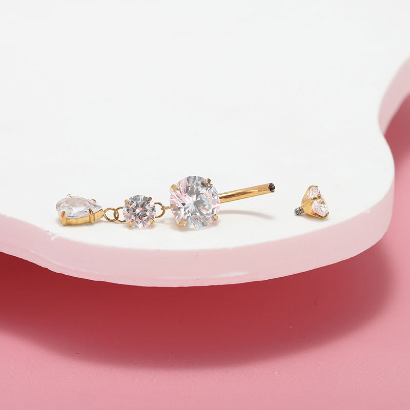 Labret piercing jewelry detail image