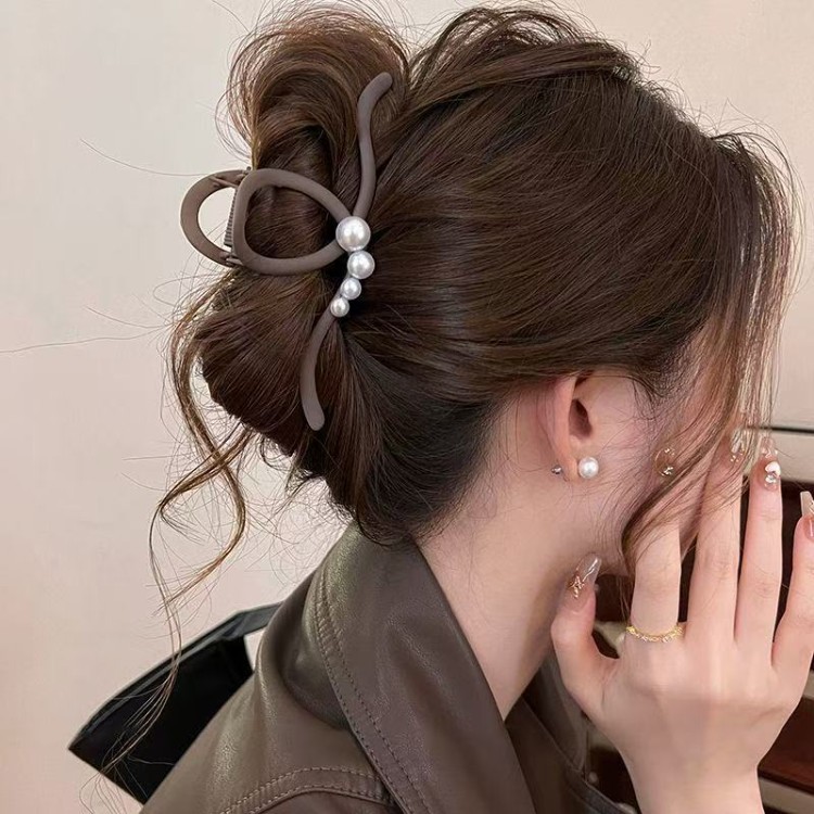 Large Bow Hair Clips Shark Clips Hair Accessories for Women 2026 Back of Head Clips Hair Ornaments Autumn Fresh Sweet Style