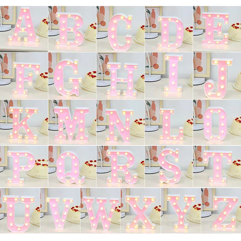 Luces de feliz cumpleaños luces de letras luminosas luces de letras LED símbolos digitales luces de modelado luminosas fiesta de bodas