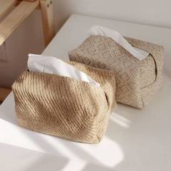 Japanese minimalist creative tissue box for home living room inn bathroom desktop storage cotton linen craft tissue box