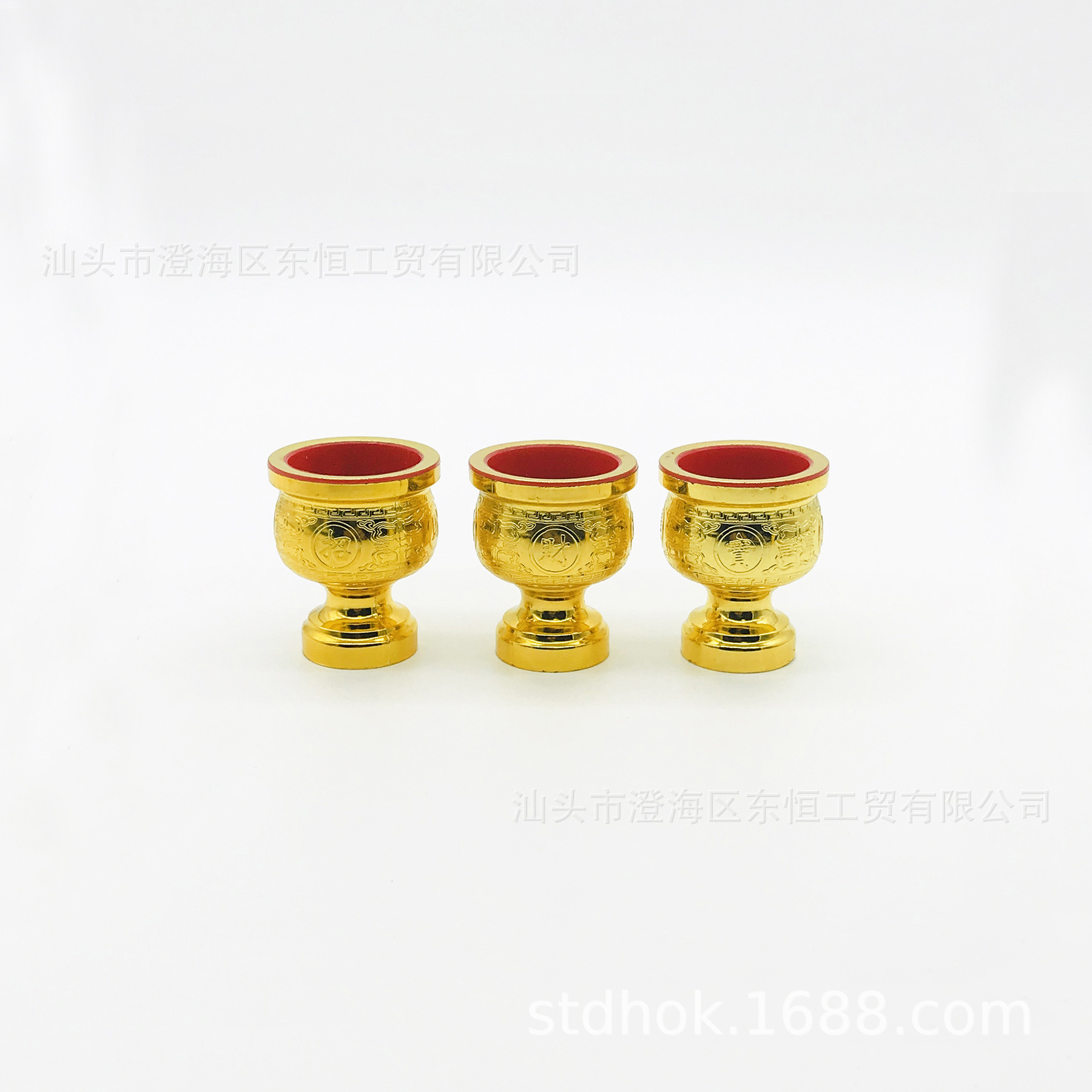 双层小金杯 贡杯圣水杯酒杯 佛具用品 源头厂家直批 东恒DH-1202