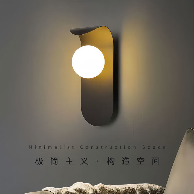 卧室床头灯客厅背景墙灯现代简约轻奢楼梯过道儿童房创意网红壁灯