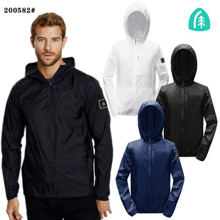 SD Ridge Outdoor Men's Hiking Mountain Sports Windproof Casual Ultra-thin Hooded Skin Coat Solid Color Jacket