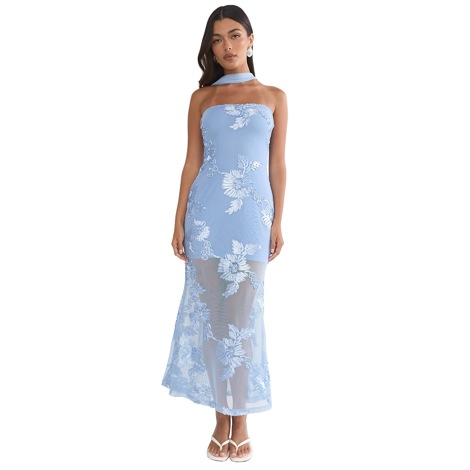 C7671 Aliexpress transfronterizo Amazon Europa y América de moda de verano temperamento sexy delgado vestido de espalda abierta